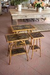 Set of Three 19th Century English Bamboo Tables