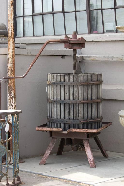 Very Large Antique French Wine Press at 1stdibs