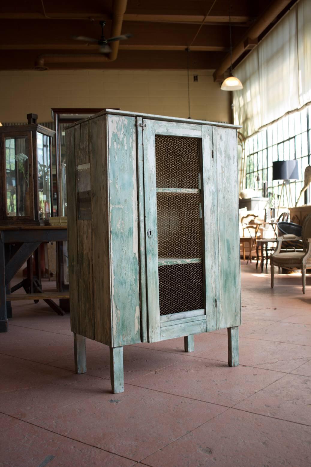 Industrial Early 20th Century French Pie Safe