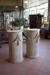 Pair of Vintage Demilune Plinths