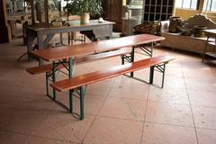 Vintage German Beer Festival Table and Benches