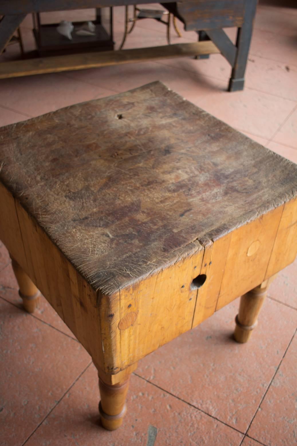 Antique French Butcher's Block 2