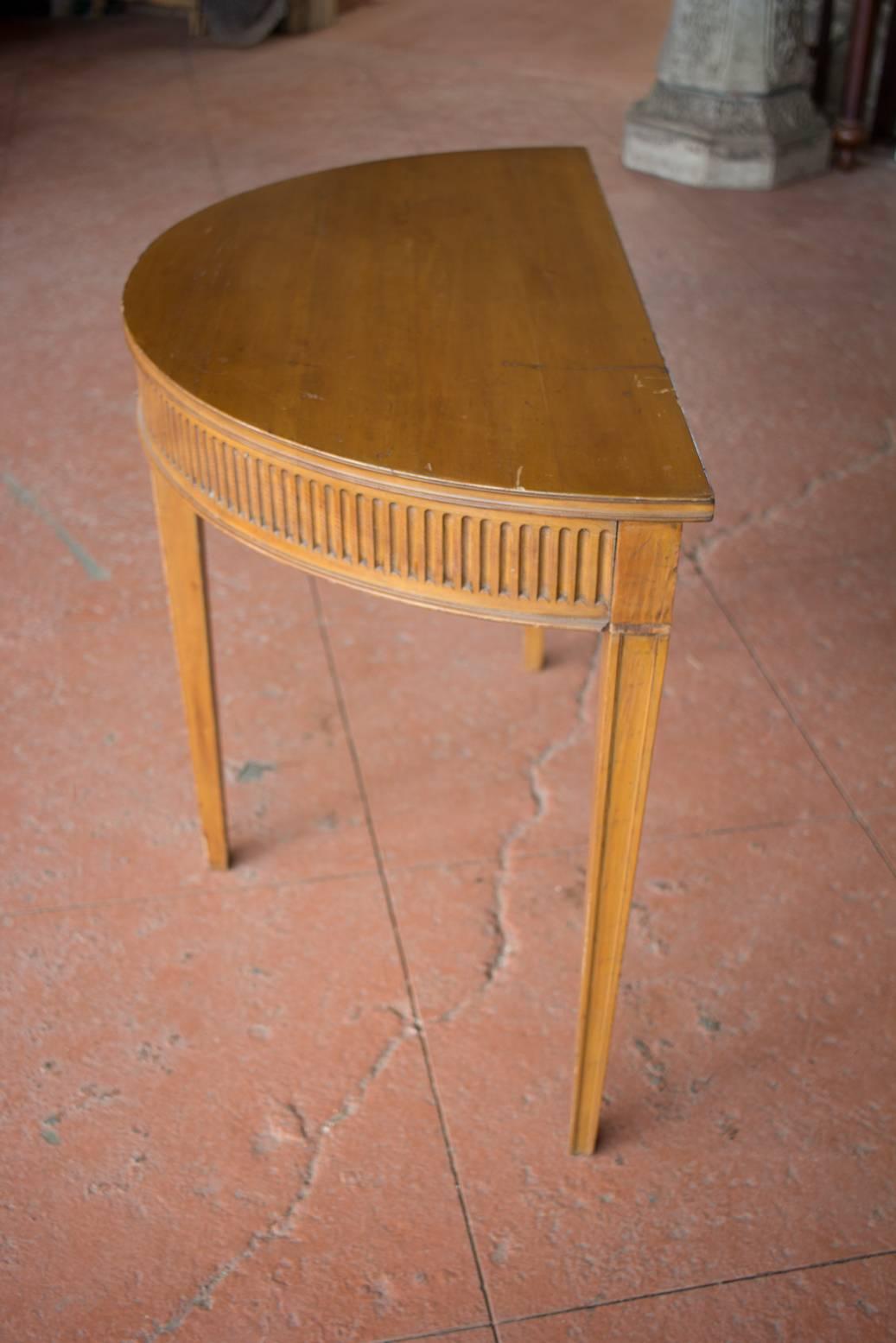 20th Century Vintage Demilune Table