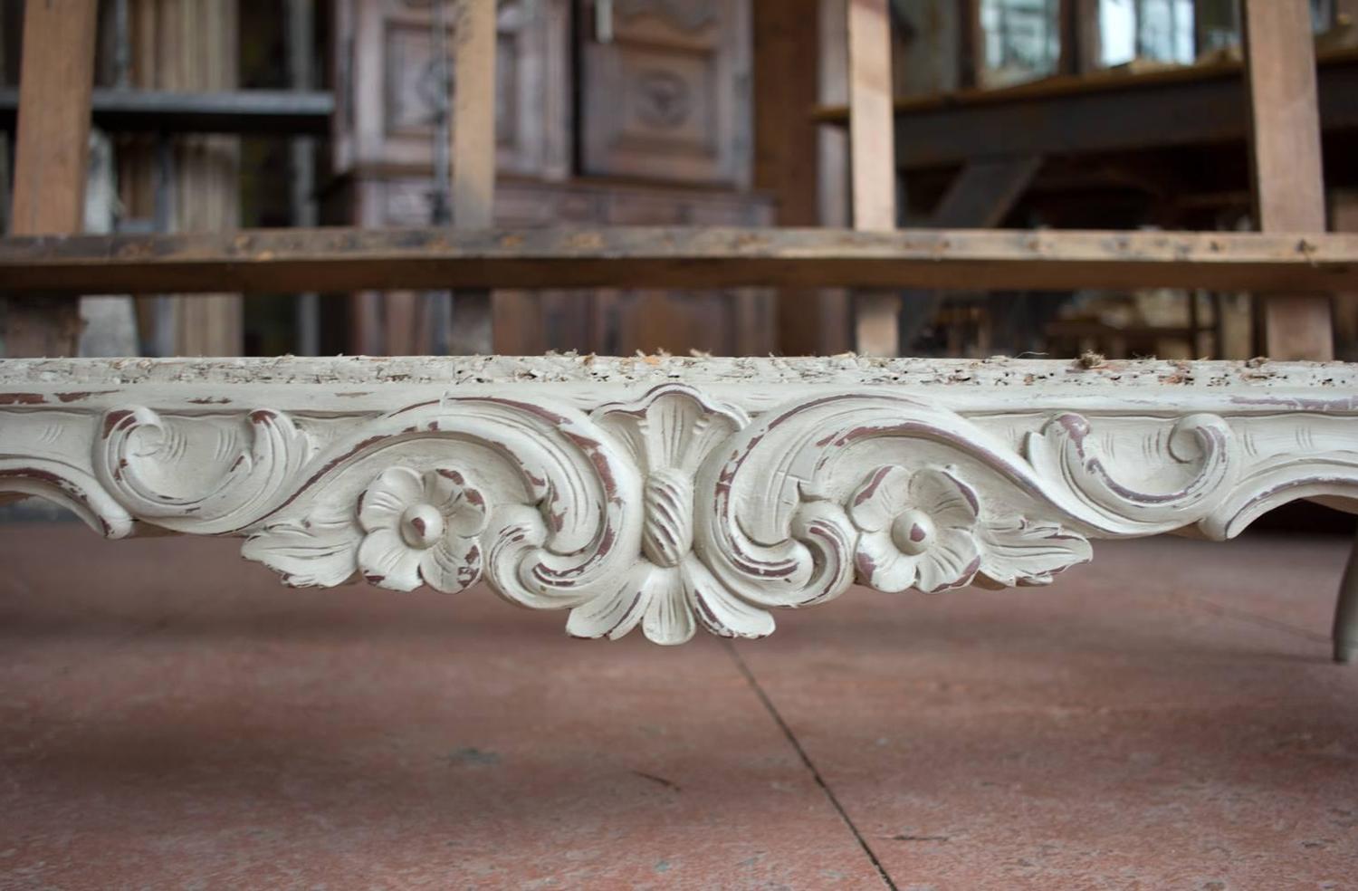 19th Century Carved Wood Sofa Frame For Sale at 1stdibs