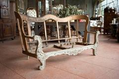 19th Century Carved Wood Sofa Frame