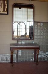 English Victorian Console Table with Large Mirror