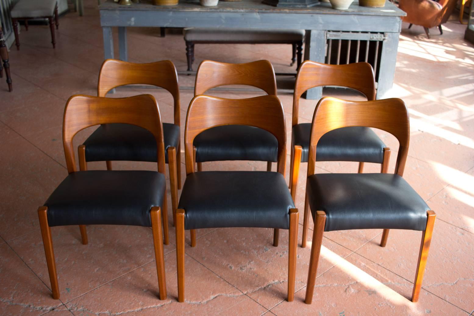 British Set of Six English Mid-Century Chairs