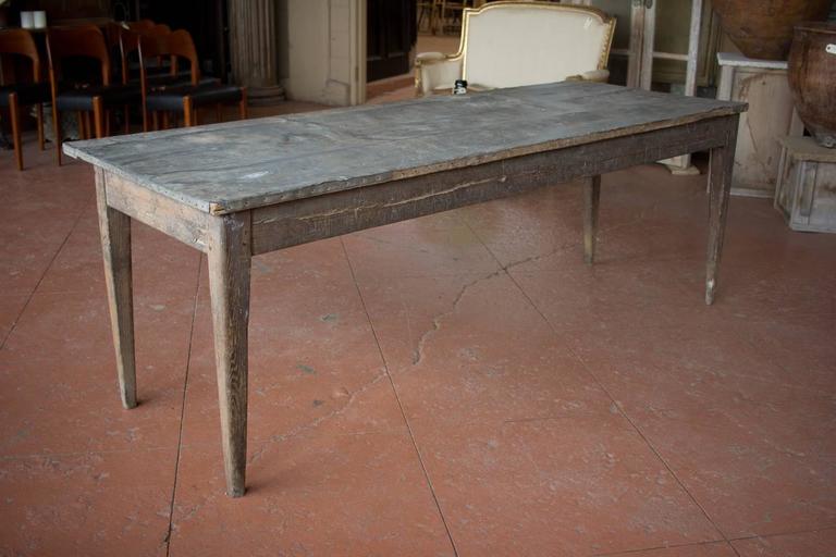 Antique French Zinc Top Potting Table at 1stDibs