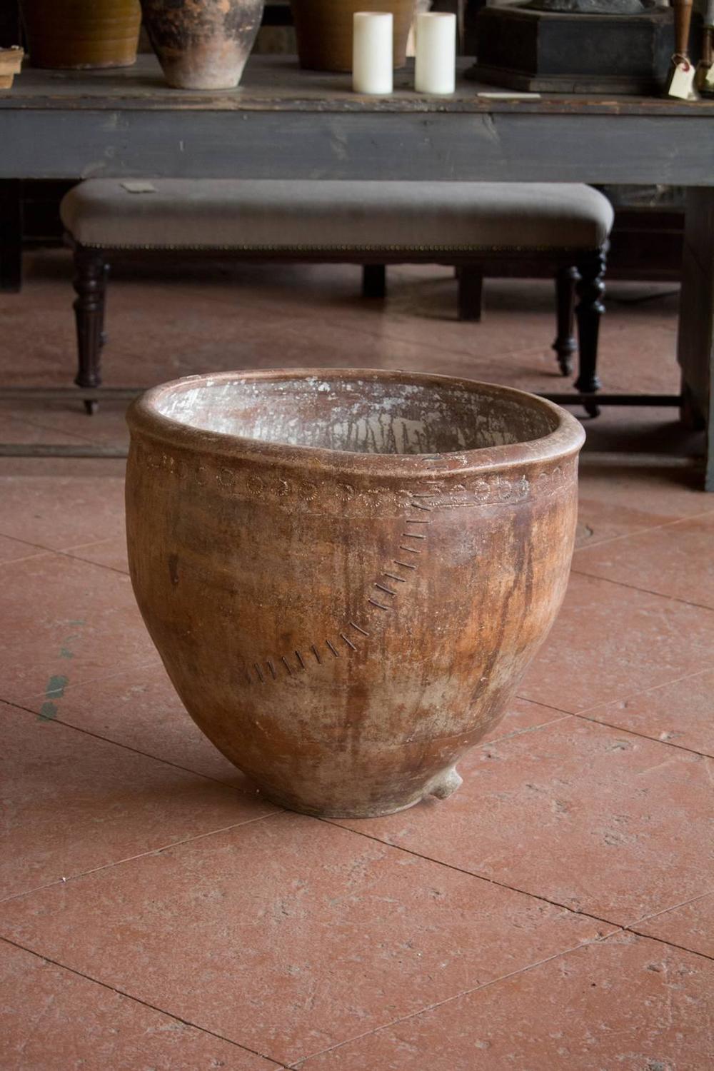 Antique Catalan Olive Pot For Sale at 1stdibs