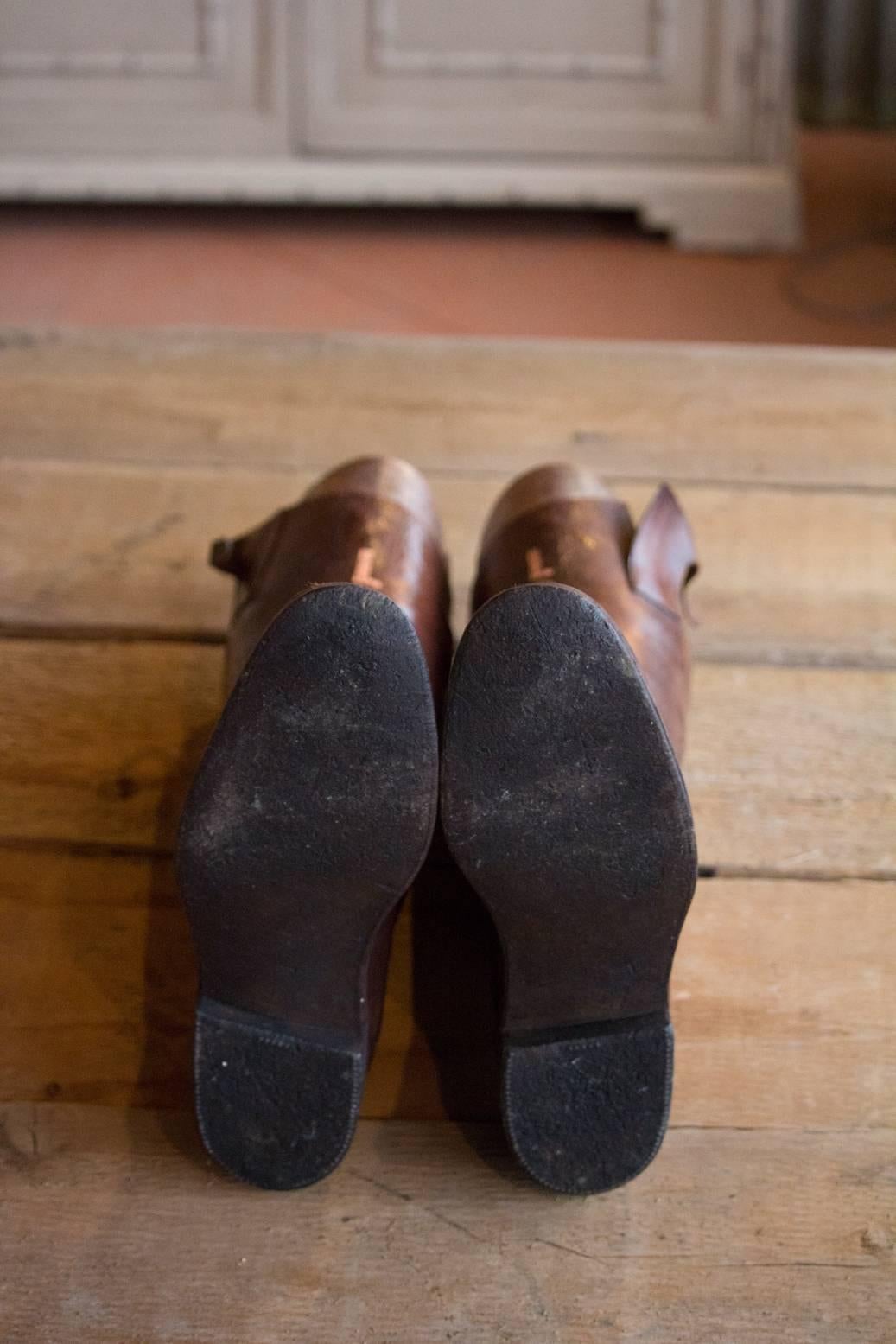 Pair of Antique Leather Riding Boots 4