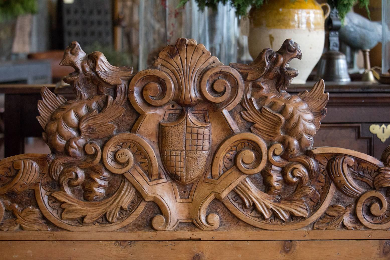 Renaissance Large 19th Century French Pine Carving