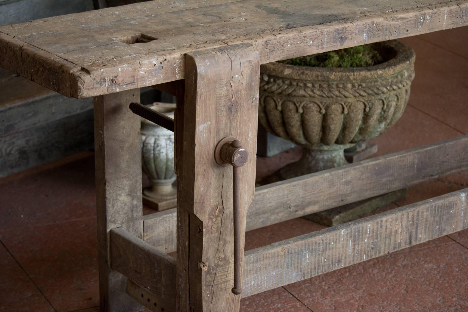 Antique French Workbench In Good Condition In Calgary, Alberta