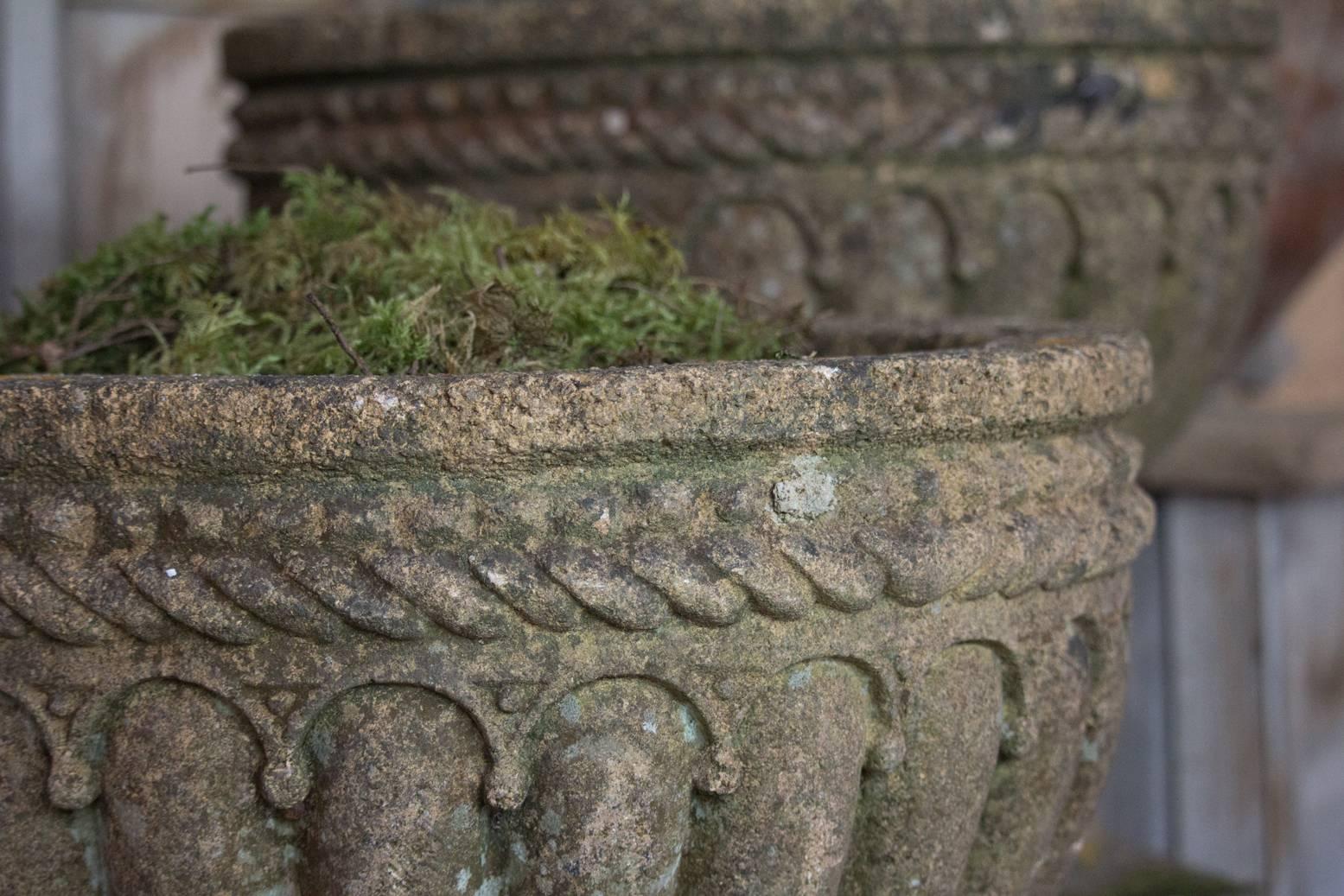 19th Century Pair of English Antique Stone Urns