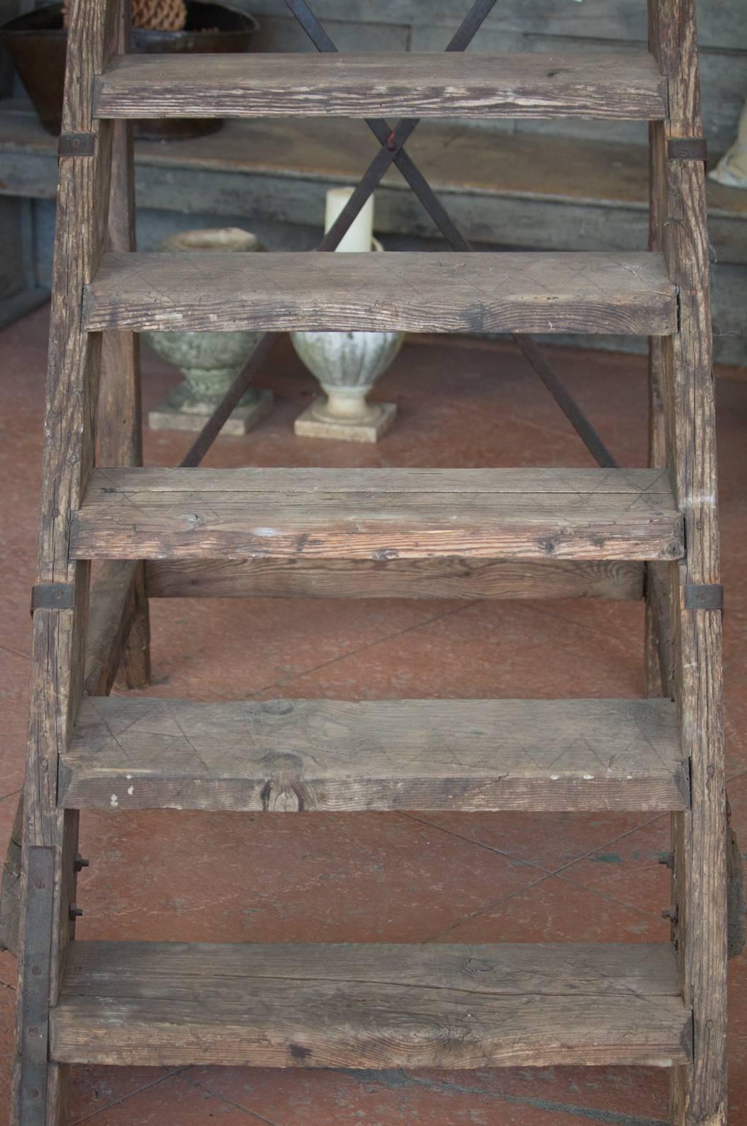 Rare Set of Antique French Industrial Stairs 2