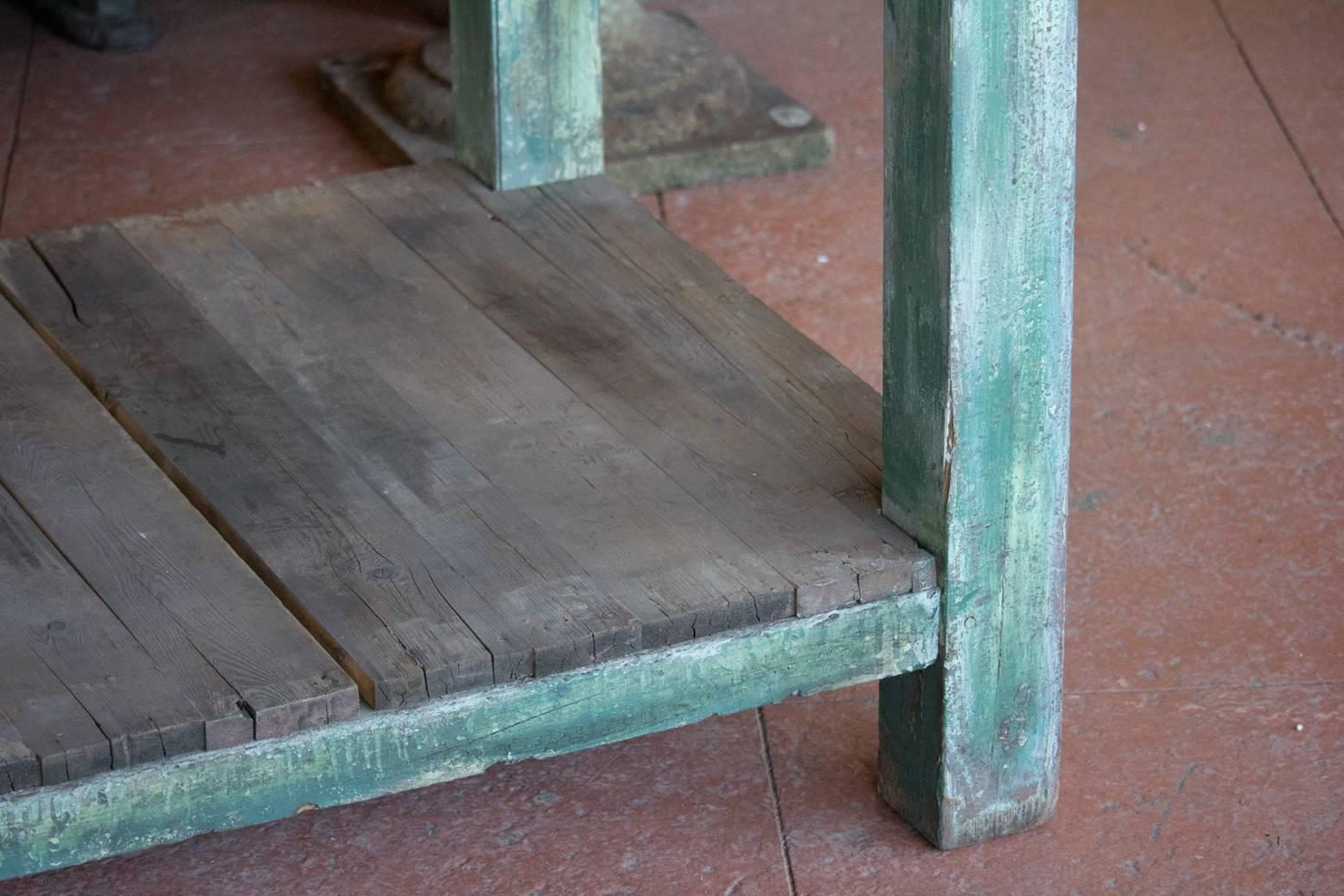 Wood Antique Work Table or Kitchen Island