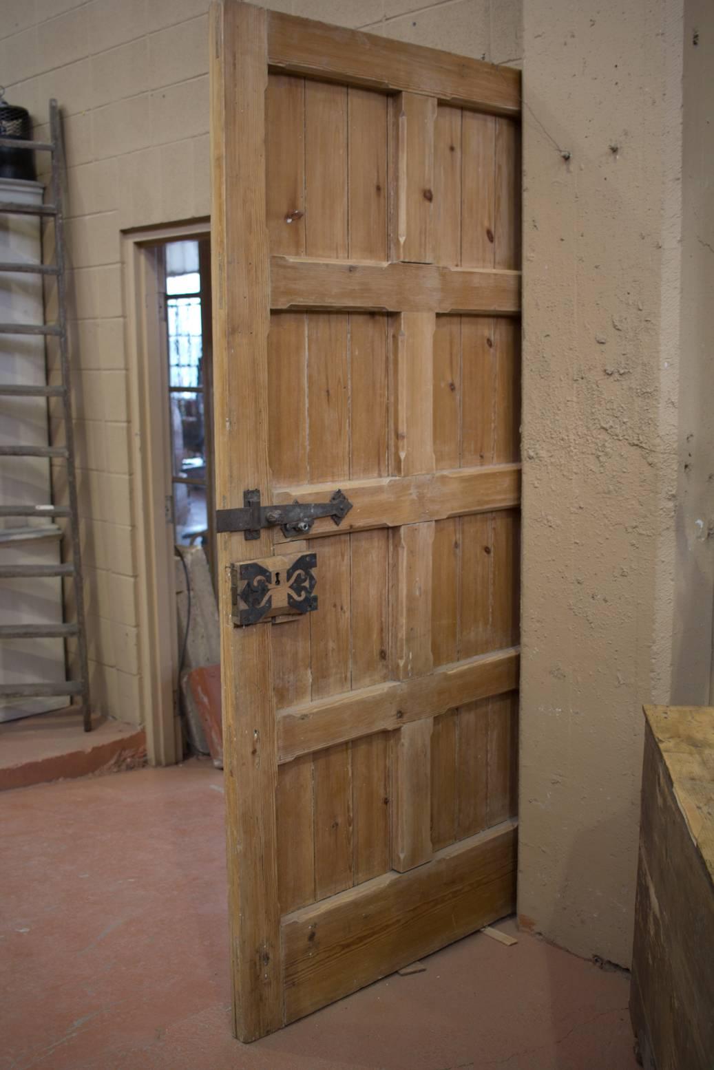 Pine Antique English Gothic Door