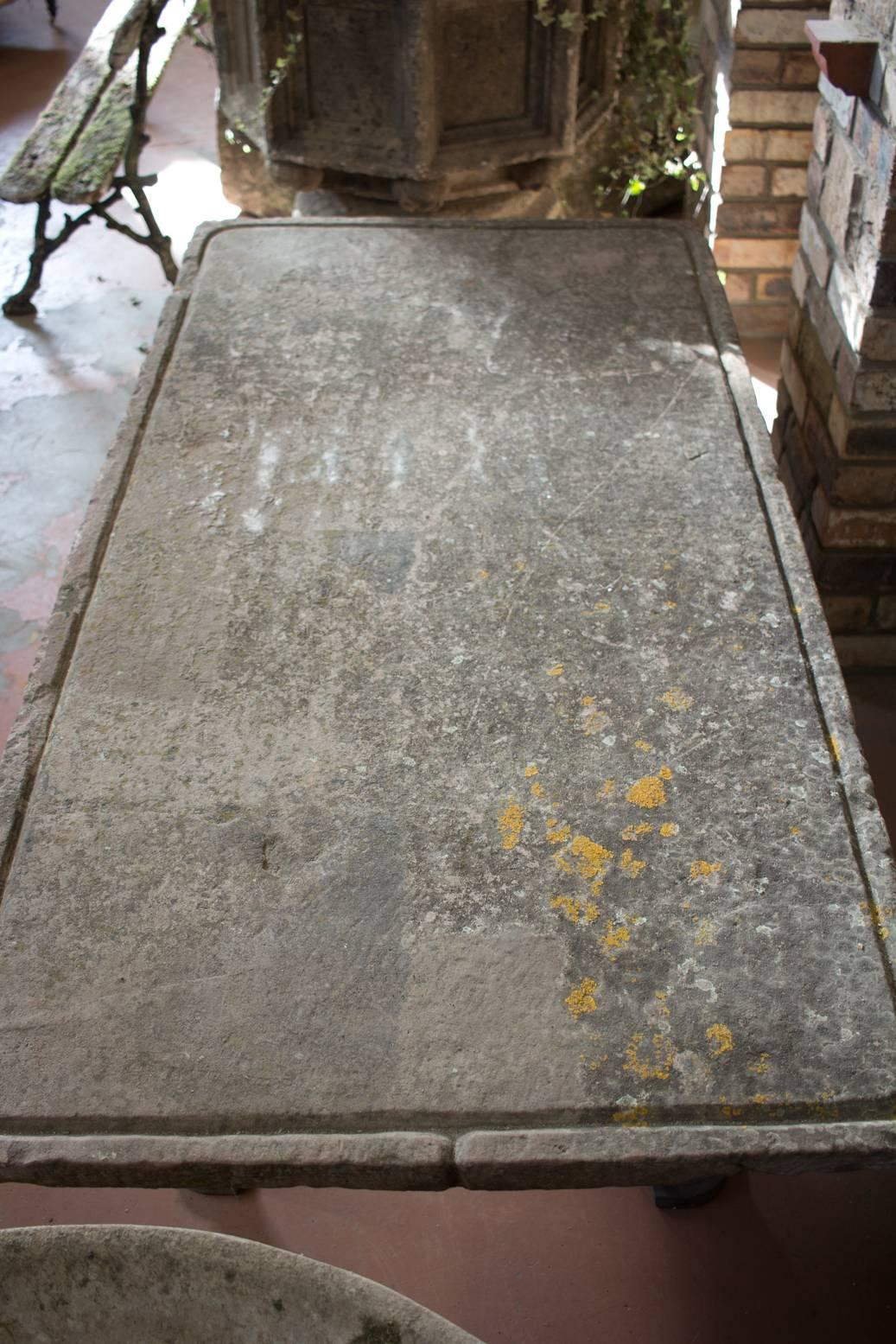 Antique English Stone and Iron Table 4