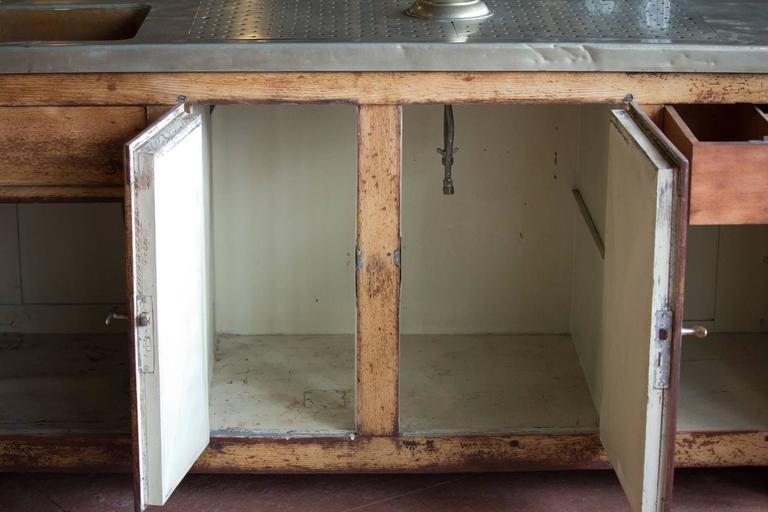 Antique French Zinc Bar For Sale at 1stDibs