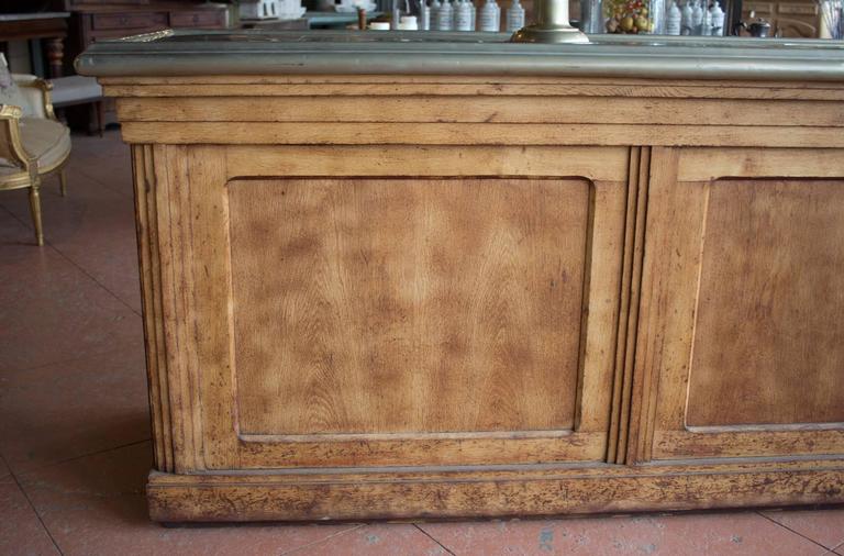 Antique French Zinc Bar For Sale at 1stDibs