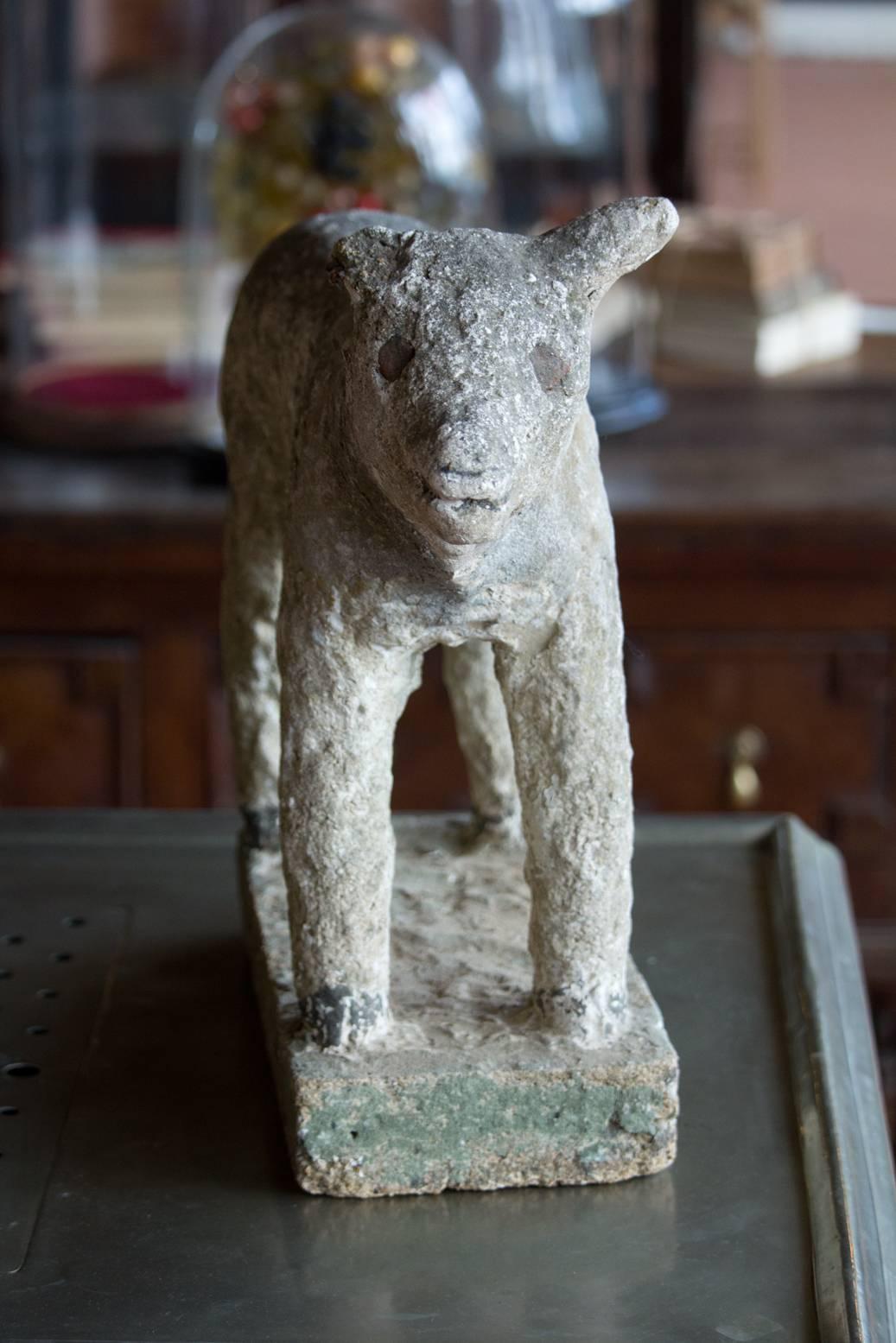 20th Century Vintage Stone Lamb
