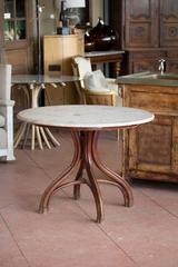Vintage Marble Top Bentwood Cafe Table