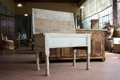 Antique European Double Sink Table