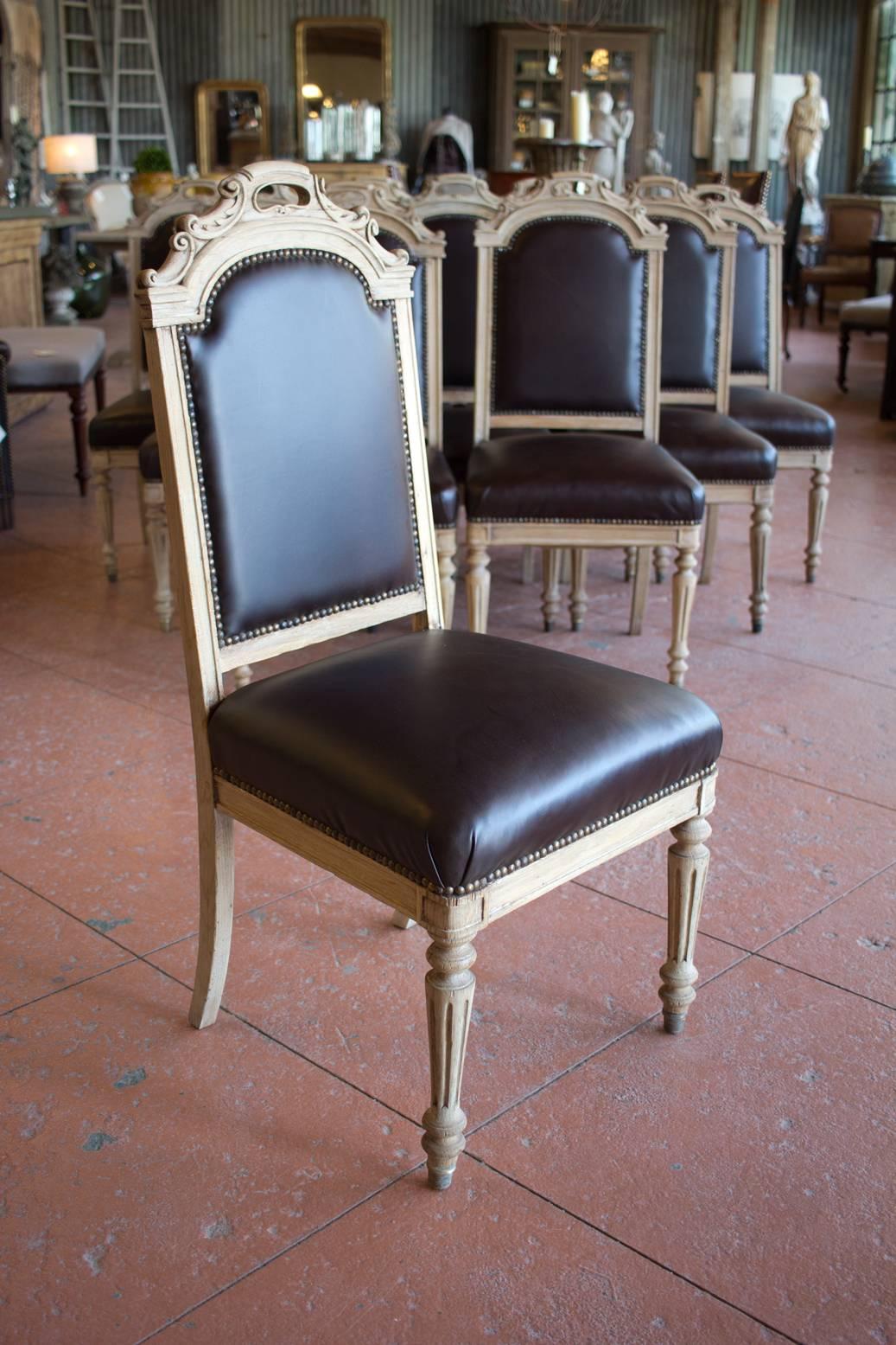 Set of Ten Antique French Dining Chairs 1