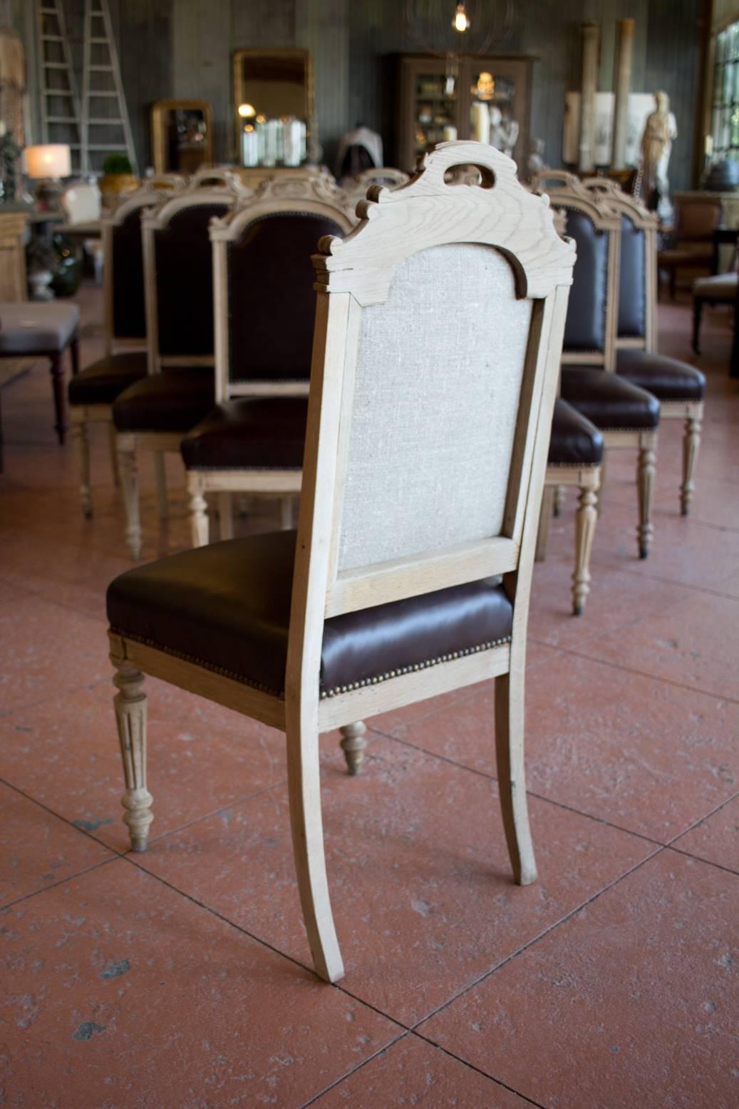 Set of Ten Antique French Dining Chairs 4