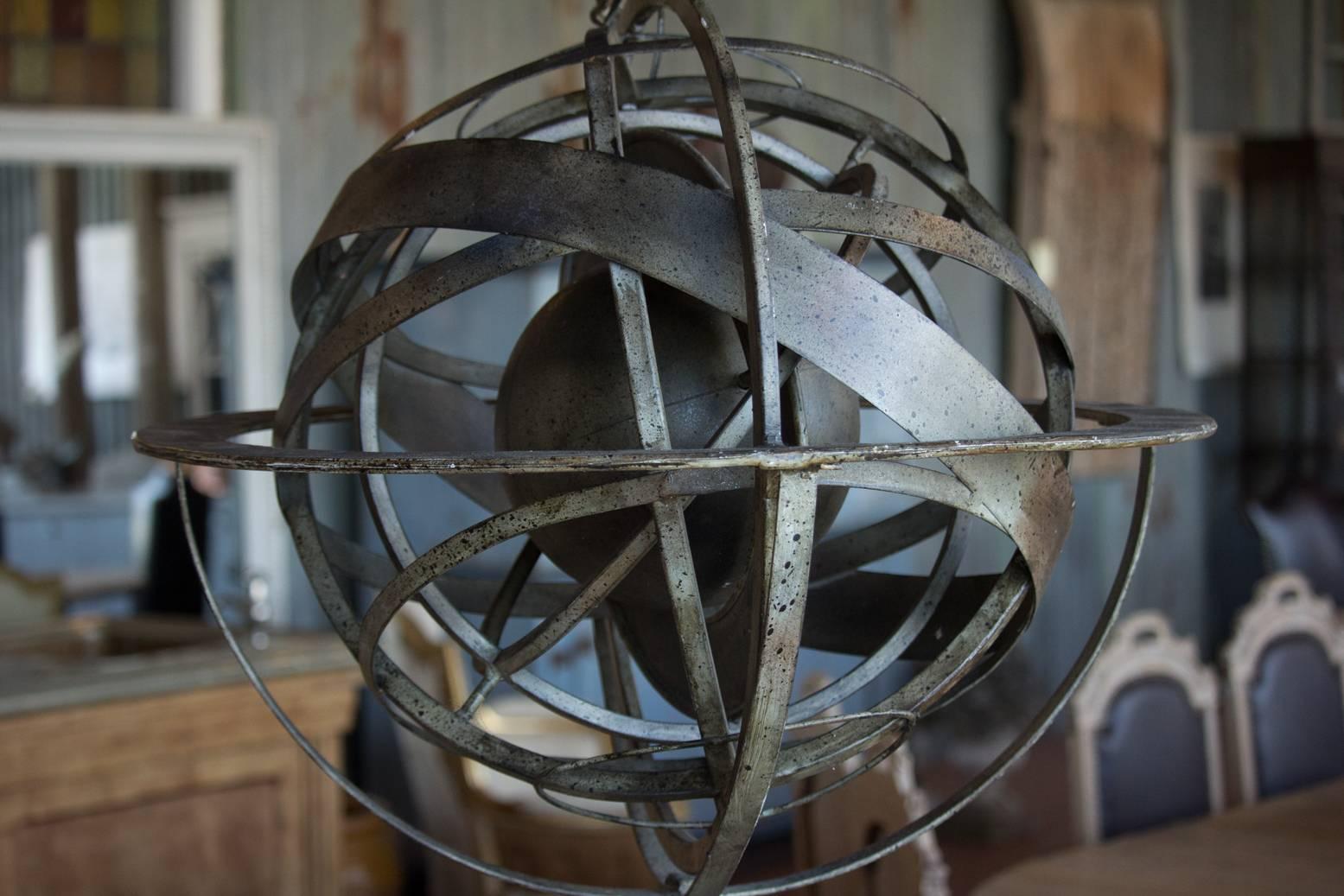Vintage English Brass Armillary Astrolabe Globe 1