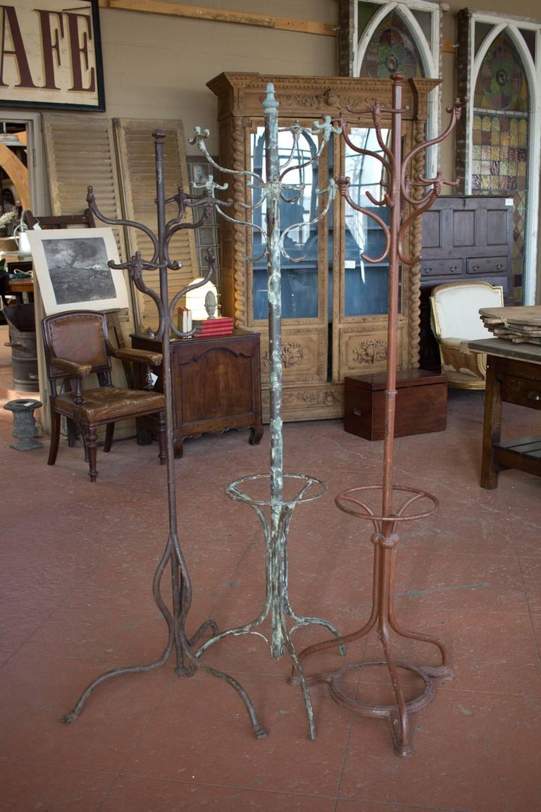 Antique Wrought Iron Coat Rack at 1stDibs