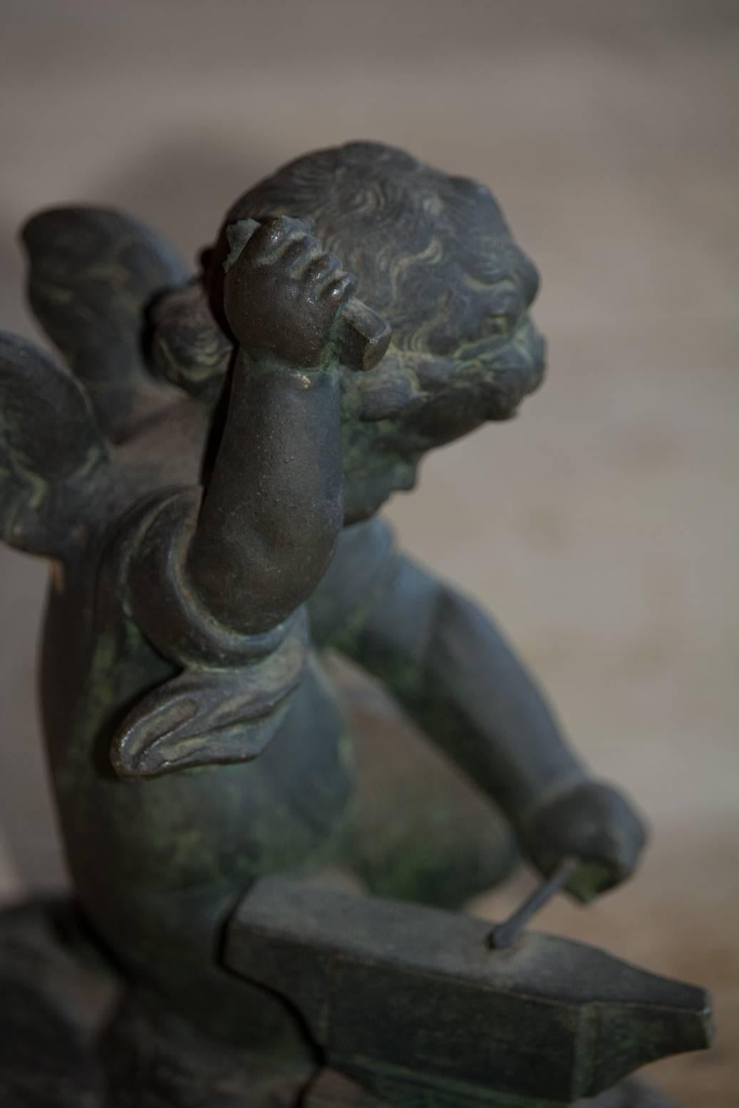 British Antique Bronze Cupid