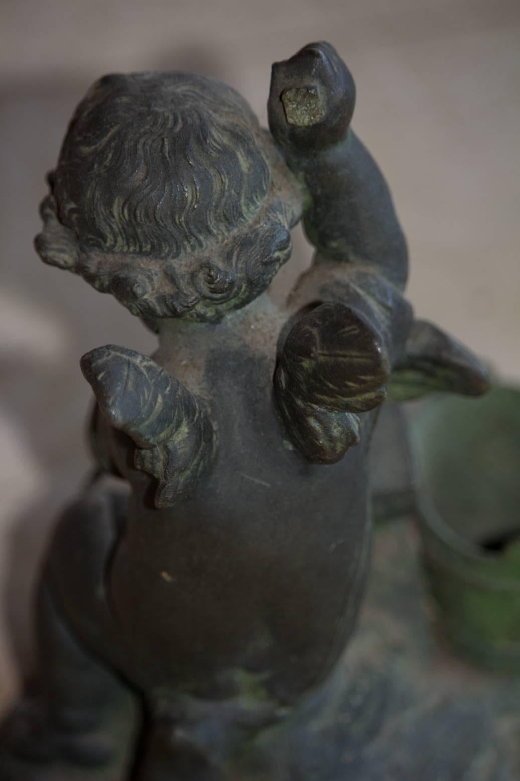 19th Century Antique Bronze Cupid