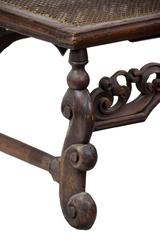 Rare Fine George I Walnut Daybed, Carved Crest and Stretchers, England