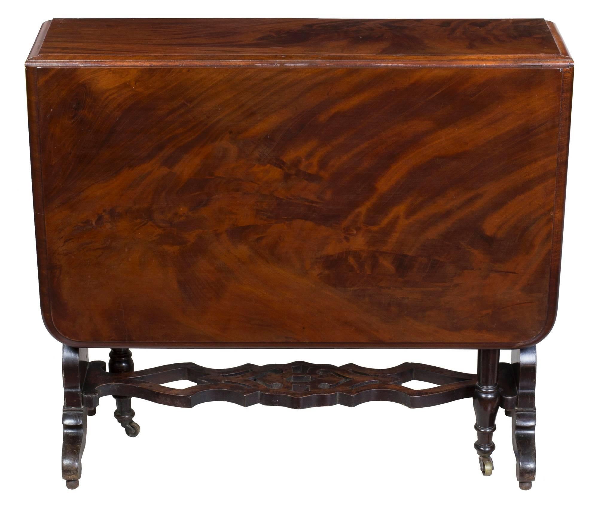 American Classical Fine Desireable Mahogany Sunderland Table, Labeled 