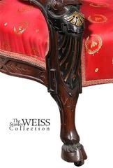 Carved Mahogany Egyptian Revival Armchair, New York, circa 1860, Herter Brothers