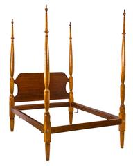 Figured Tiger Maple Tall Post Bed, Probably Pennsylvania, Early 19th Century