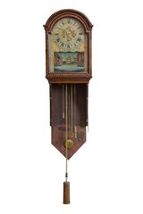 Marquetry Freisland Clock with Automata, Netherlands, circa 1890