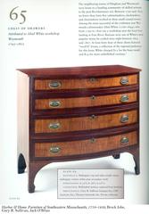 Mahogany Hepplewhite Bowfront Inlaid Bureau Attributed to Abiel White, 1785-1795