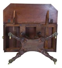 Mahogany Drop Leaf Table Crossed Lyres Attributed Joseph B. Barry, Phil. PA 1820