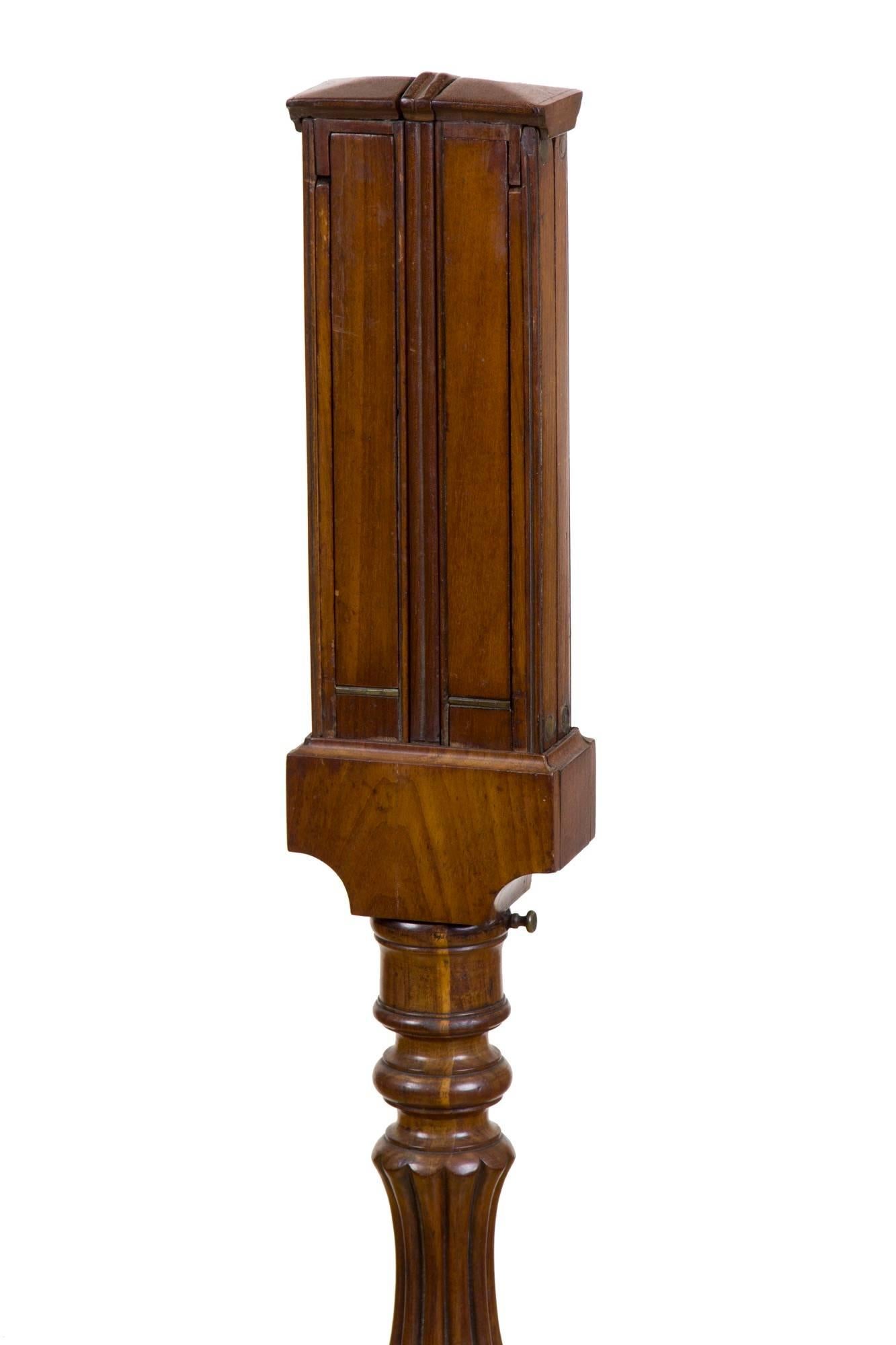 Rare Classical Mahogany Metamorphic Duet Musical Stand, Campaign Furniture In Excellent Condition For Sale In Providence, RI