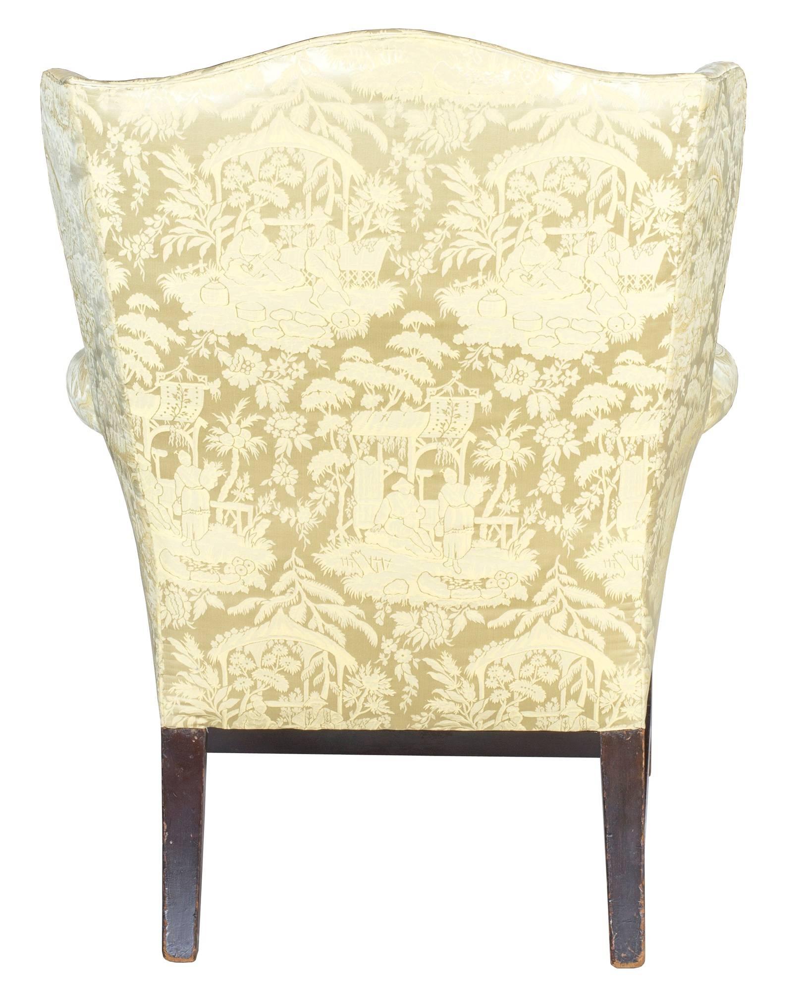 hepplewhite wing chair