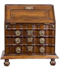 Important Paneled Block-Front Paduk Wood Fall-Front Desk, China