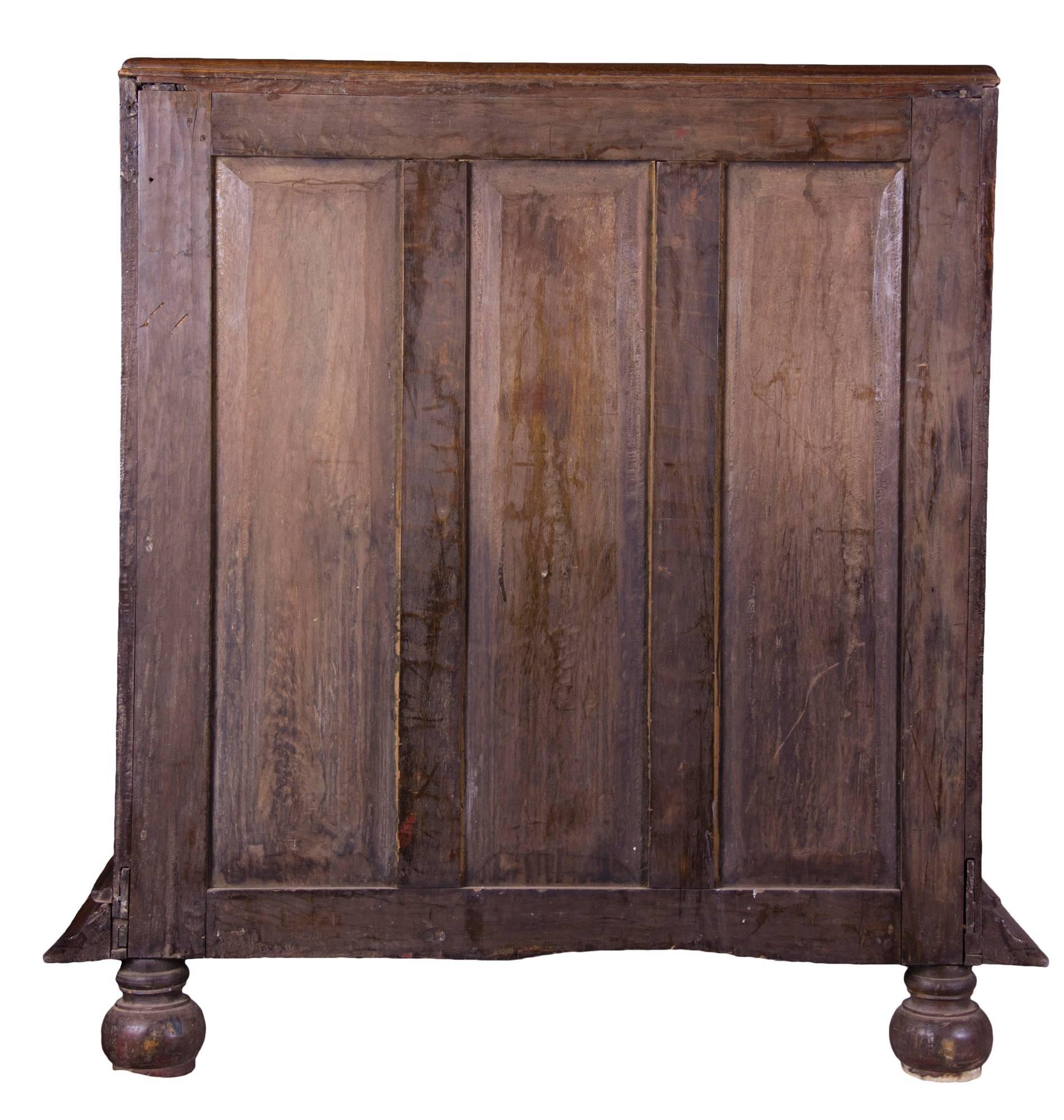 Important Paneled Block-Front Paduk Wood Fall-Front Desk, China For Sale 3