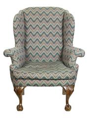 Walnut Chippendale Style Wingchair with Shells
