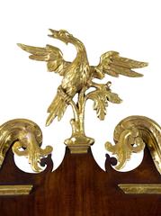 Chippendale Mahogany Parcel-Gilt Mirror with Phoenix Finial, American or English