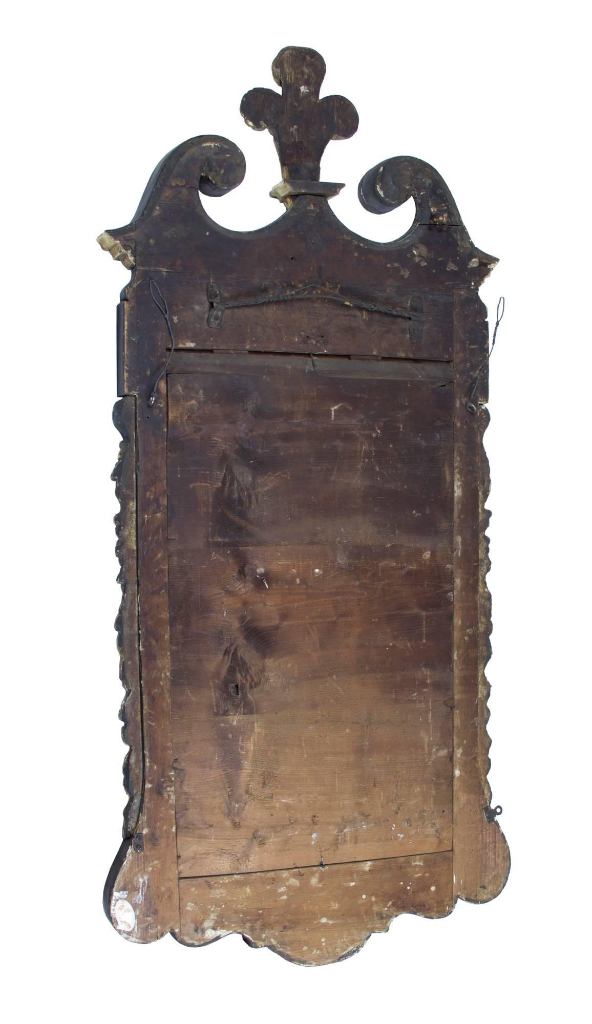 18th Century Chippendale 'George III' Mahogany and Giltwood Looking Glass/Mirror For Sale