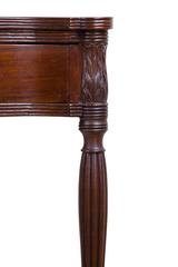 Concave Mahogany Federal, Sheraton Dressing, Writing Table, Salem MA, 1800