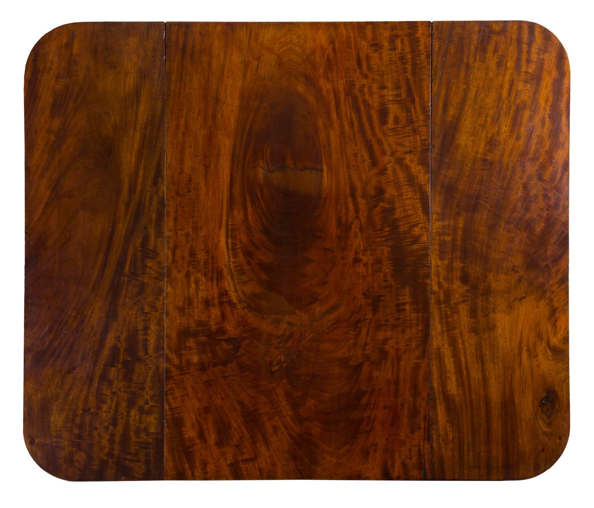 Classical Mahogany Drop-Leaf Table, Probably Boston, circa 1820 For Sale 2