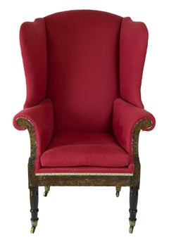 Diminutive Federal Sheraton Wing Chair, New England, circa 1800-1810