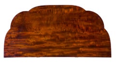 Federal Brass & Carved Mahogany/Satinwood Elliptical Trick Leg Card Table, NY